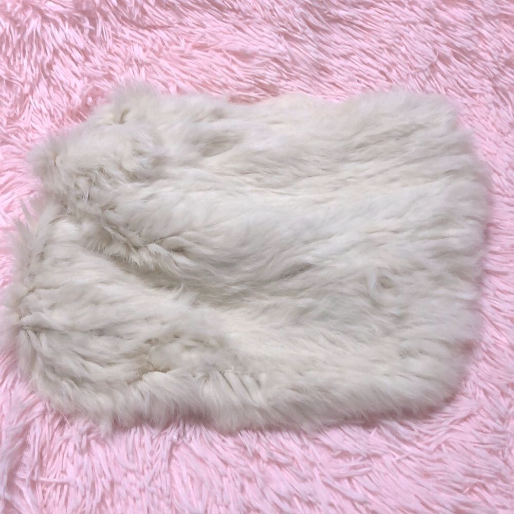 525 America Luxe Rabbit Fur Infinity Scarf, New with Tag